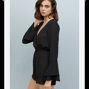 H&M Black Flared Sleeve Romper 279